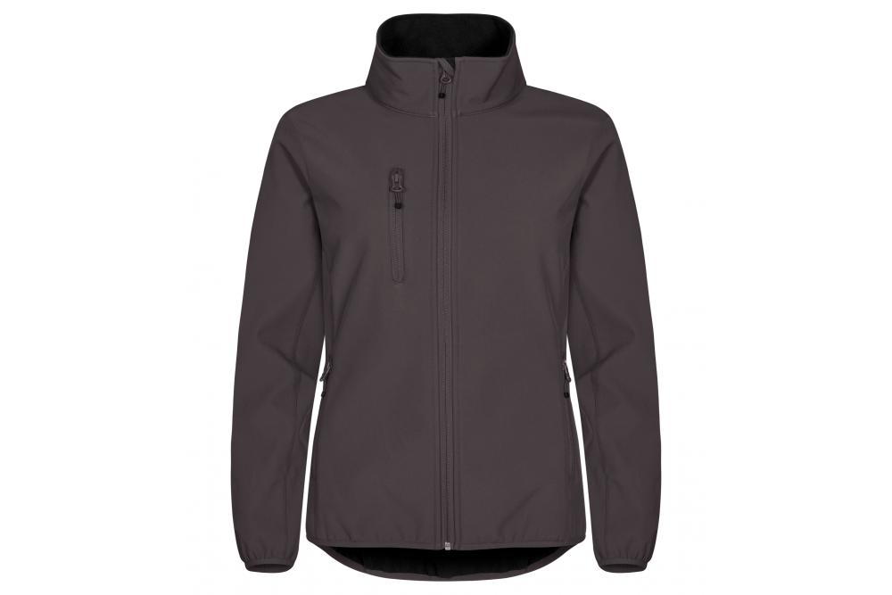 0200915 945 ClassicSoftshellJktLady DarkGrey front