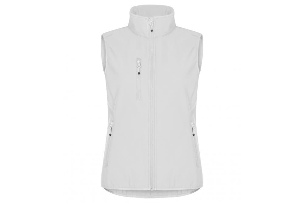 0200916 00 ClassicSoftshellVestLady White front