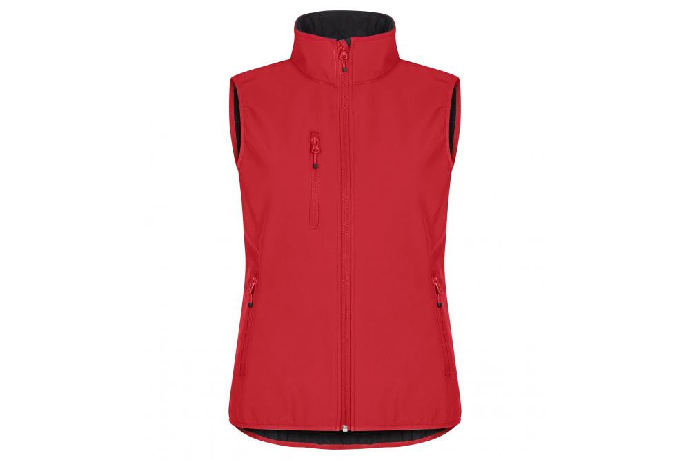 0200916 35 ClassicSoftshellVestLady Red front