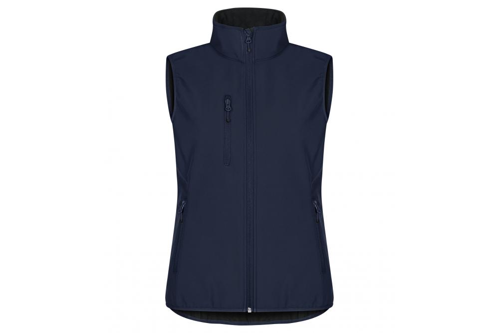 0200916 580 ClassicSoftshellVestLady DarkNavy front