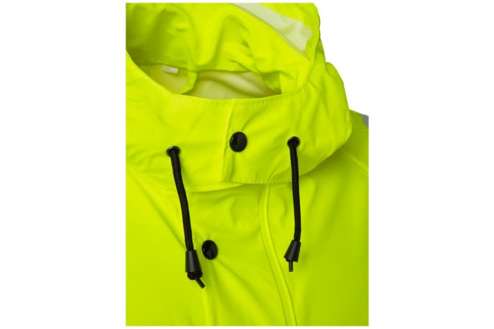 1000180 Top Swede Rain Jacket Hi Vis yellow closeup