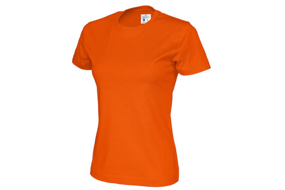 141007 290 r neck ss Teen lady orange