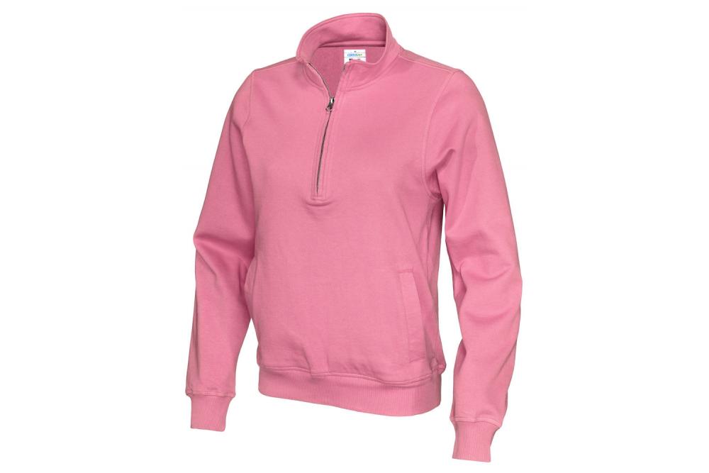 141012 425 cvc sweat shirt half zip men pink