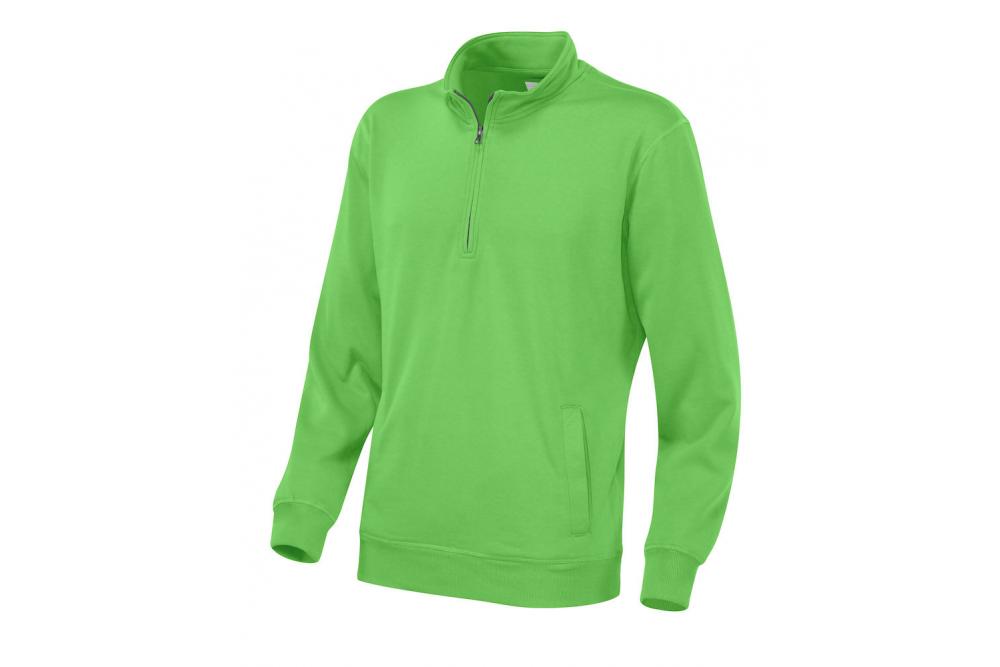 141012 645 cvc half zip unisex Green