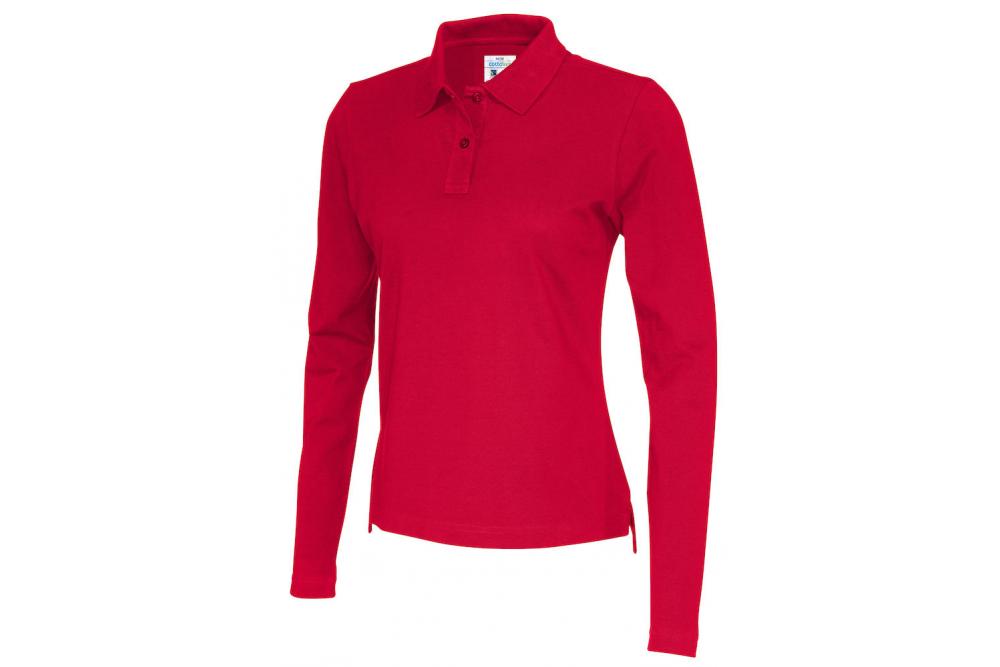 141017 460 polo LS pique lady red2