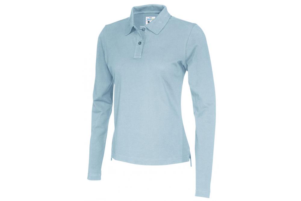 141017 725 polo LS pique lady skyblue2