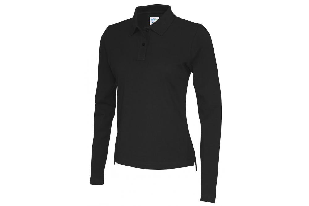 141017 990 polo LS pique lady black2