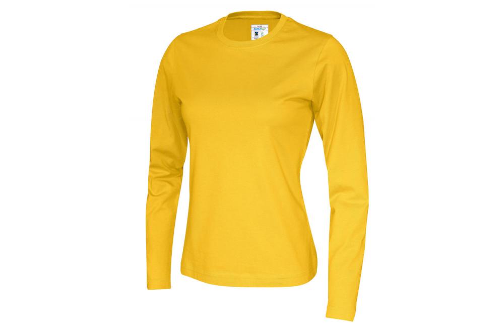 141019 255 R neck LS Tee lady yellow