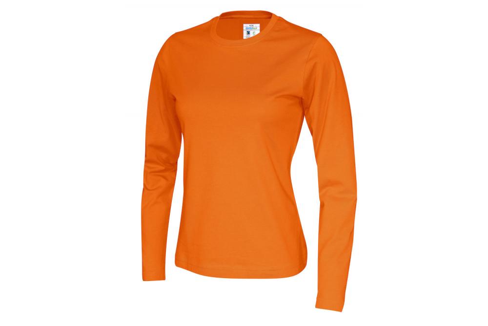 141019 290 R neck LS Tee lady orange