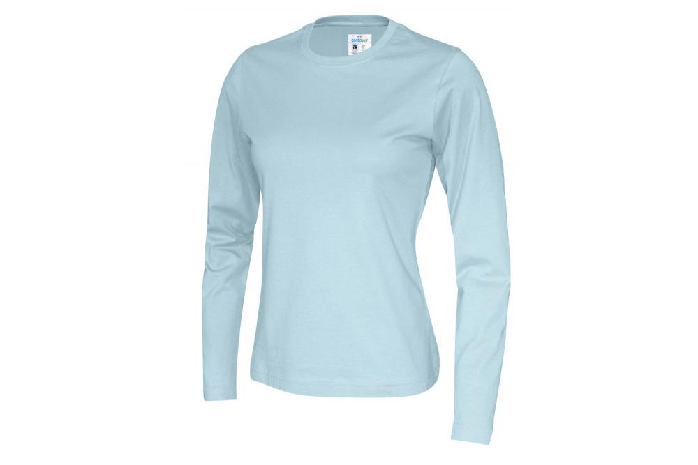 141019 725 R neck LS Tee lady skyblue