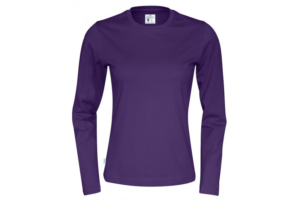 141019 885 R neck LS Tee lady F purple