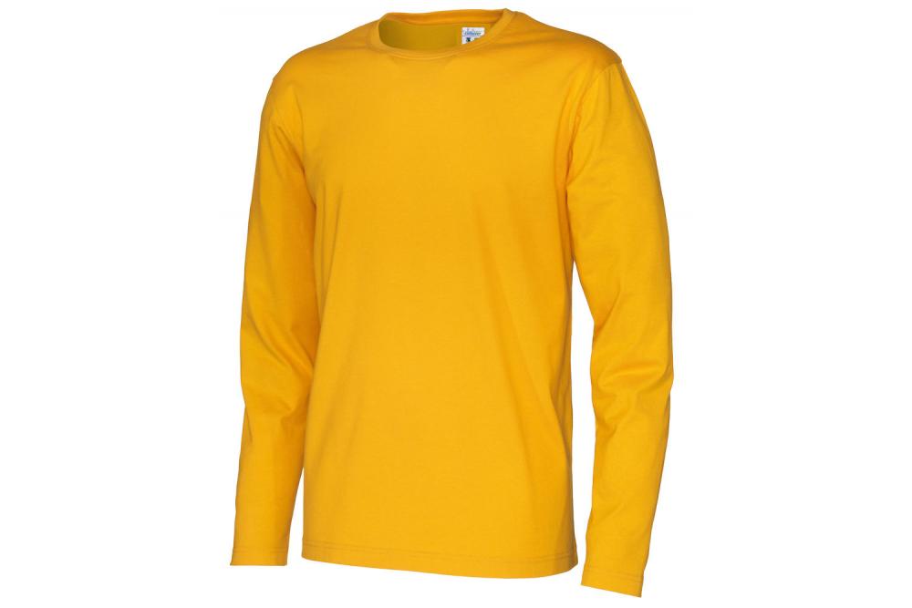 141020 255 R neck LS tee men yellow