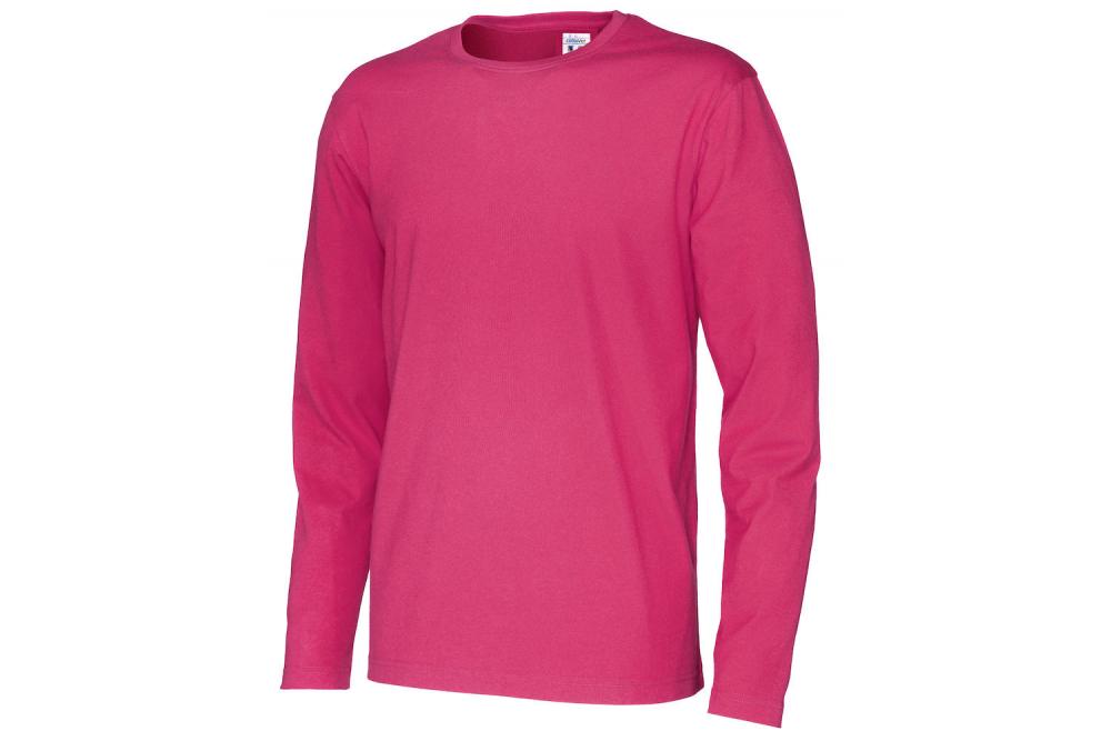 141020 435 R neck LS tee men DarkCerise