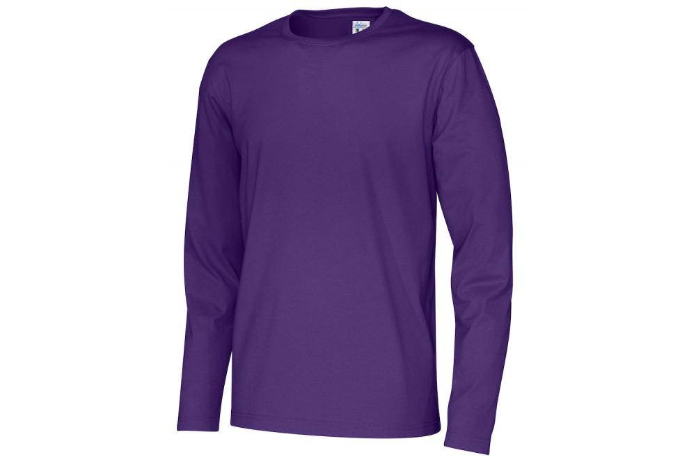 141020 885 R neck LS tee men purple