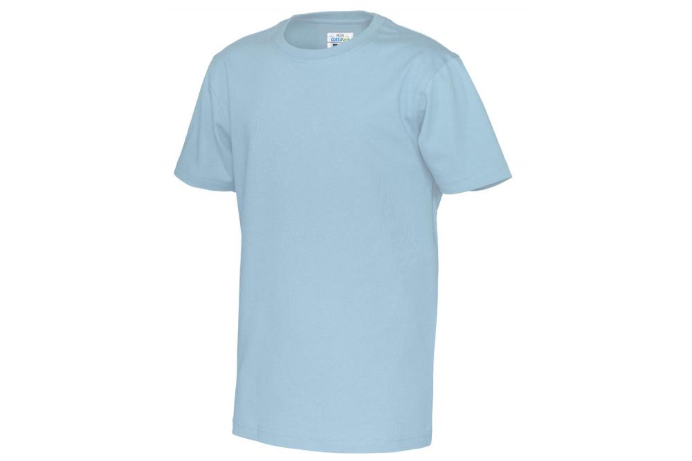 141023 725 r neck Tee kid skyblue