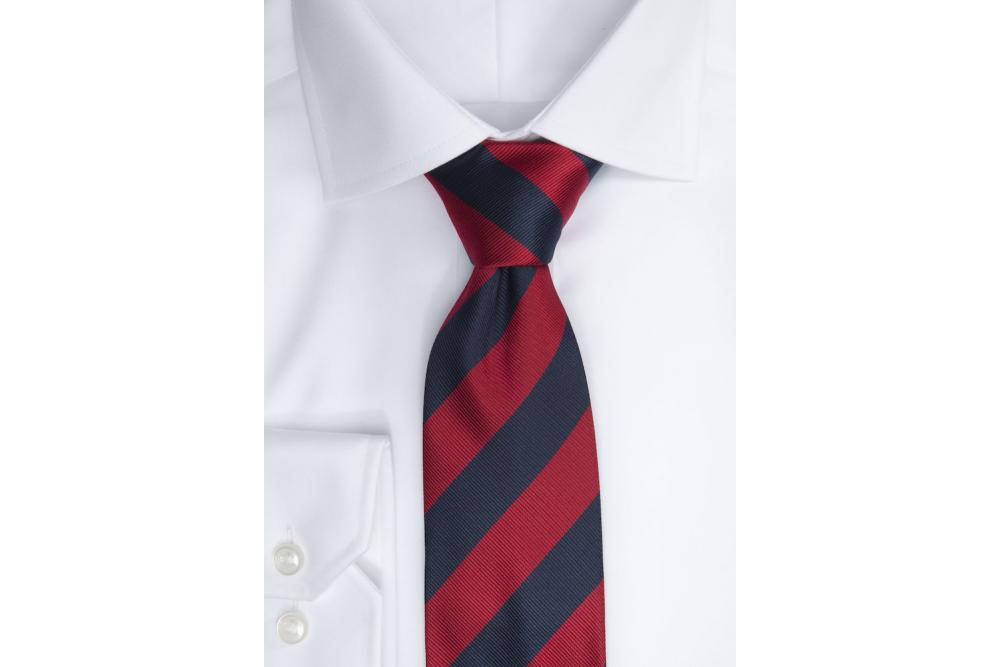 2910200 604 TIE REGIMENTAL STRIPE 604 NAVY RED