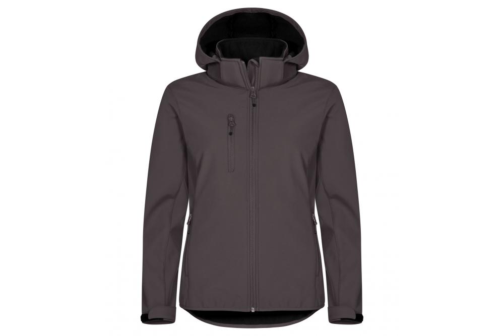 Clique ClassicSoftshellHoodyLady DarkGrey Roach