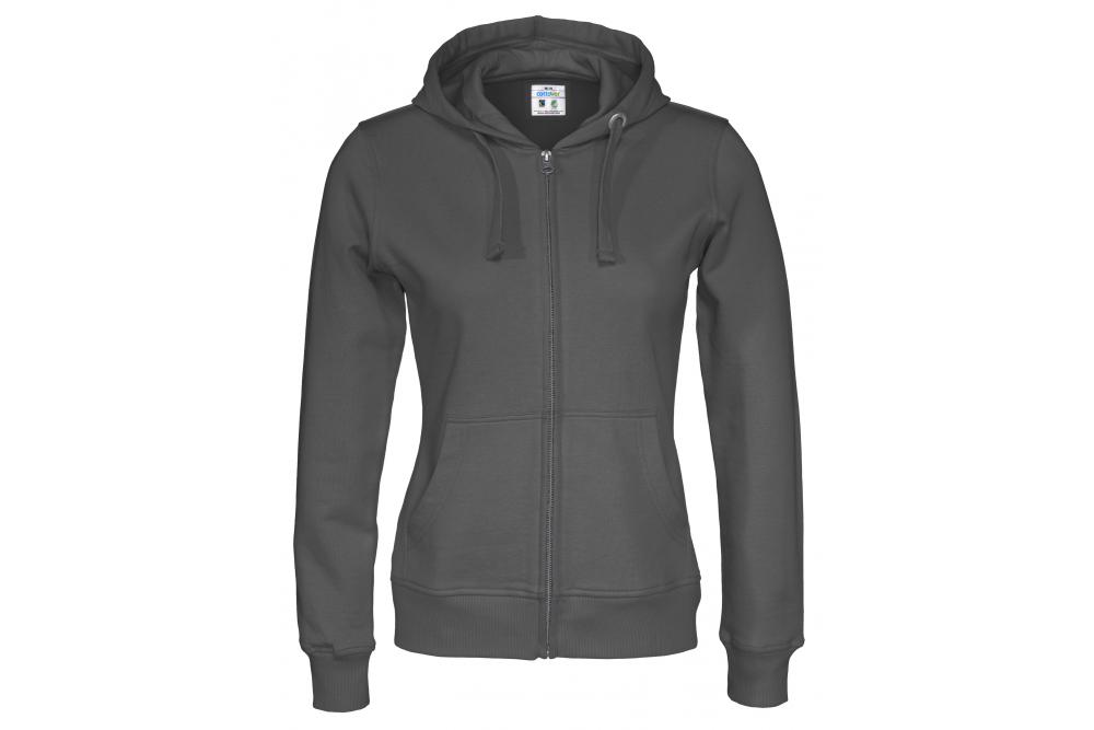 Cottover full zip hood lady F charcoal