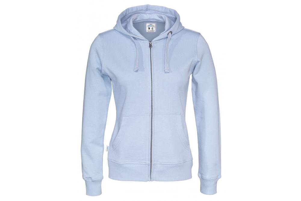 Cottover full zip hood lady F light blue