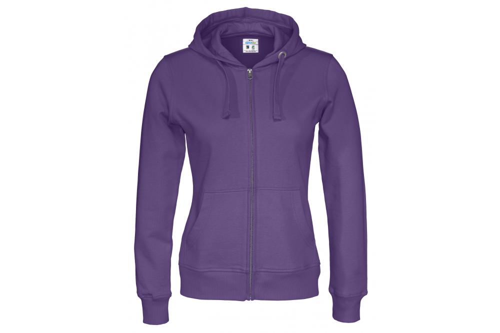 Cottover full zip hood lady F purple