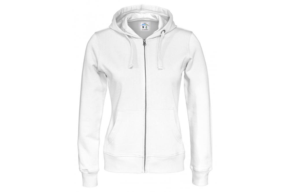 Cottover full zip hood lady F white