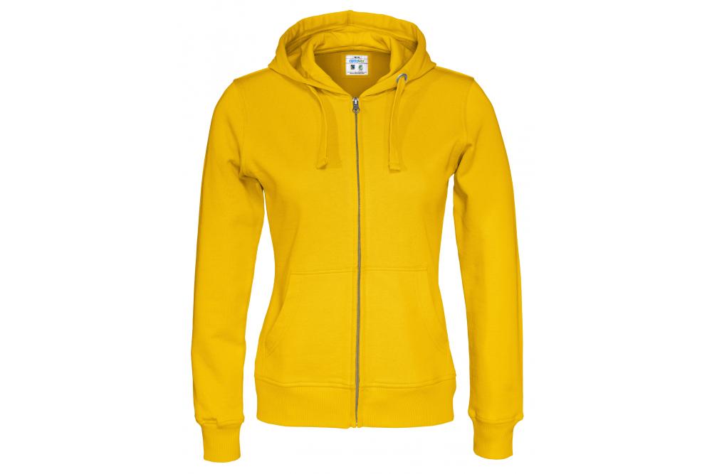 Cottover full zip hood lady F yellow