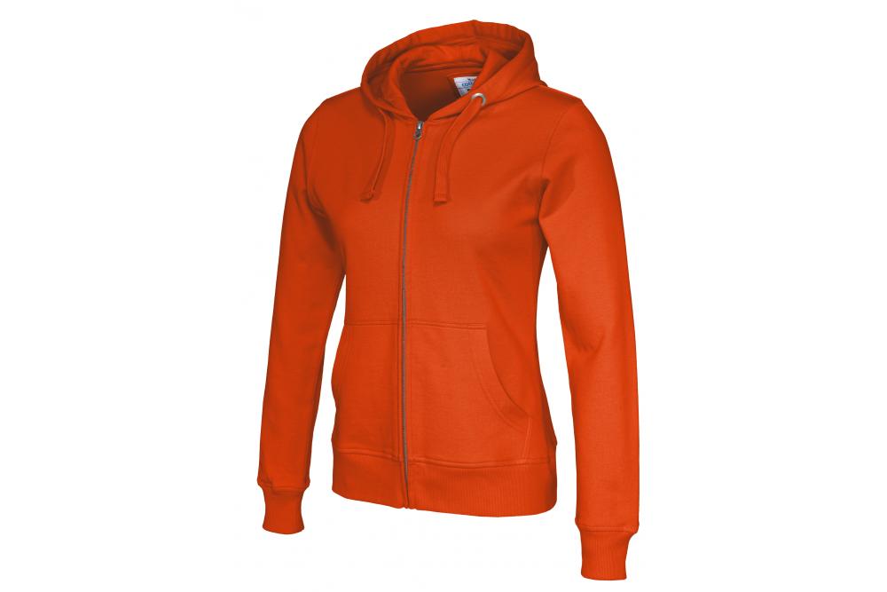 Cottover full zip hood lady orange