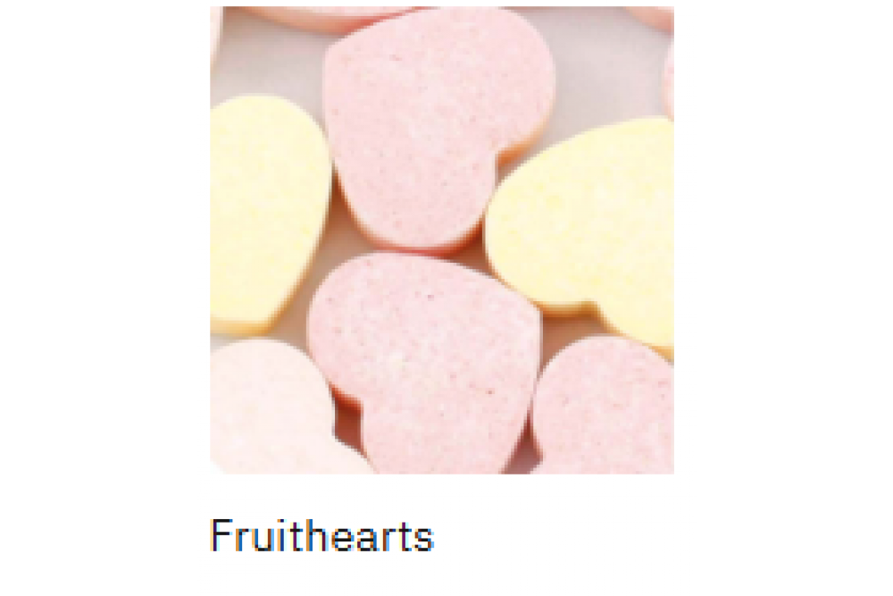 Mintpastiller i burk fruit hearts