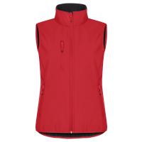 0200916 35 ClassicSoftshellVestLady Red front