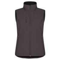 0200916 945 ClassicSoftshellVestLady DarkGrey front