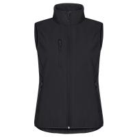 0200916 99 ClassicSoftshellVestLady Black front