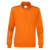 141012 290 cvc half zip unisex F Orange