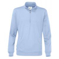 141012 725 cvc half zip unisex F Skyblue