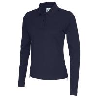 141017 855 polo LS pique lady navy2