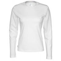 141019 100 neck LS Tee lady Front white