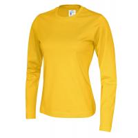 141019 255 R neck LS Tee lady yellow