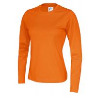 141019 290 R neck LS Tee lady orange