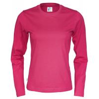 141019 435 R neck LS Tee lady F DarkCerise