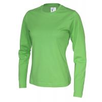 141019 645 R neck LS Tee lady green