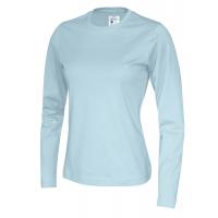 141019 725 R neck LS Tee lady skyblue