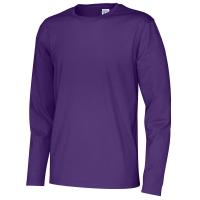 141020 885 R neck LS tee men purple