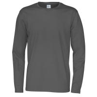 141020 980 R neck LS tee men F charcoal