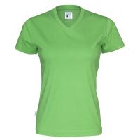 141021 645 v neck ss Tee lady F green