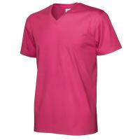 141022 435 v neck ss Tee men DarkCerise