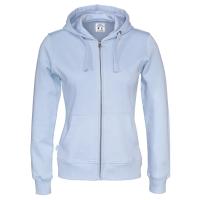 Cottover full zip hood lady F light blue