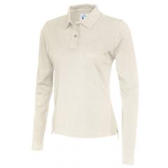 141017 105 polo LS pique lady offwhite