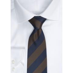 2910200 602 TIE REGIMENTAL STRIPE 602 NAVY BROWN