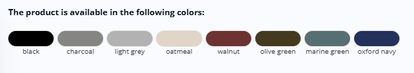 B384 R color chart