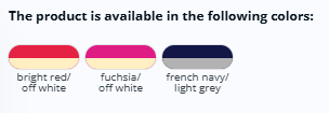 B450B colour chart