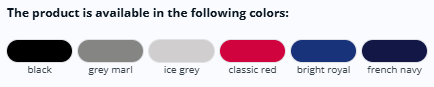 BG 545 colour chart